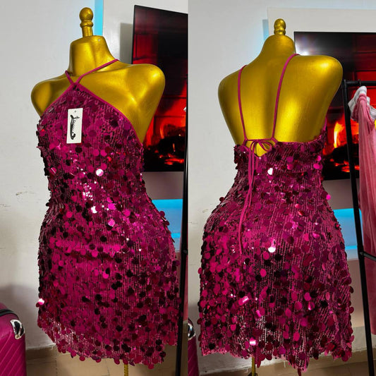 ROBE BRILLANTE VIOLETTE
